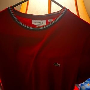 Lacoste Xtra large red shirt